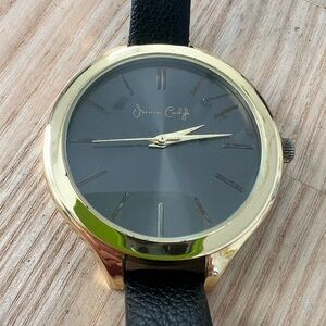 Jessica Carlyle ladies gold tone dress watch NEW BATTERY